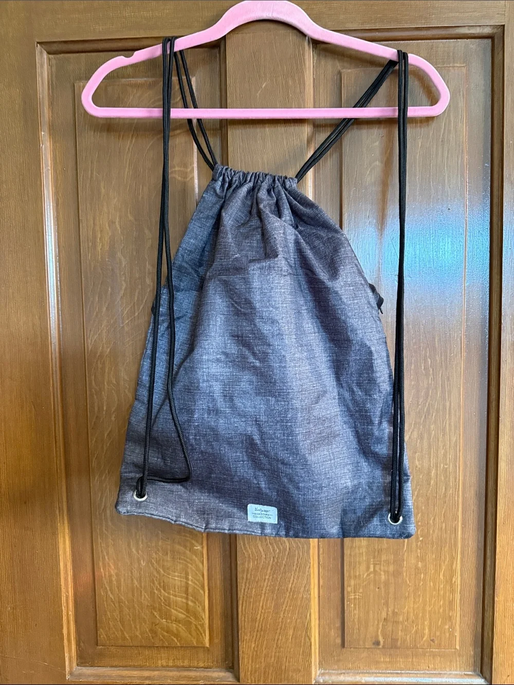 Thirty-One Dark Grey Drawstring Cinch Sack - Lightweight Everyday Bag